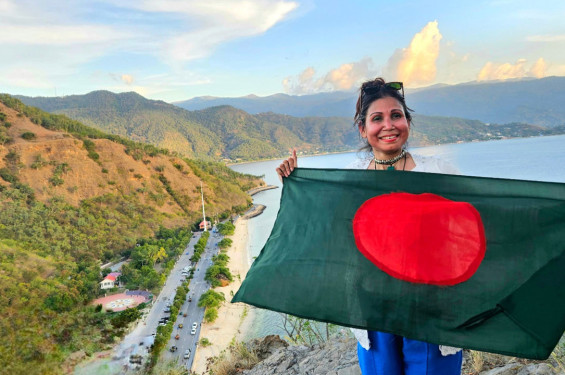 ১৮০তম দেশ ভ্রমণে বাংলাদেশের নাজমুন নাহার