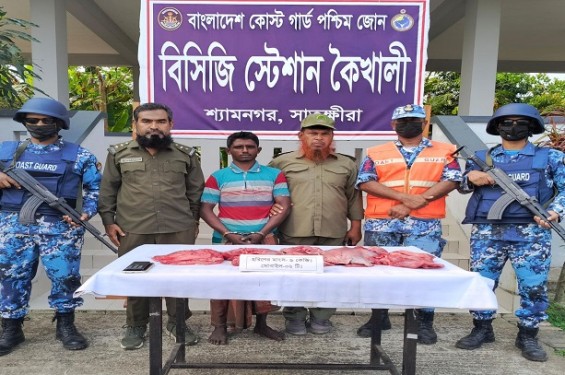 সাতক্ষীরা রেঞ্জ থেকে ৯ কেজি হরিণের মাংস সহ এক চোরাশিকারি   আটক