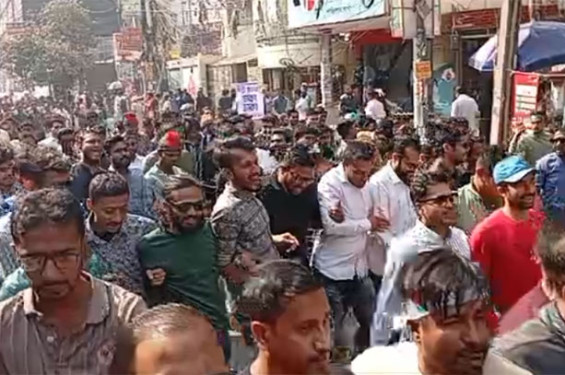 ভারতীয় দূতাবাস অভিমুখে বিএনপির পদযাত্রা শুরু