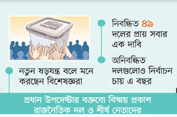 ডিসেম্বরে ভোট চায় শতাধিক দল
