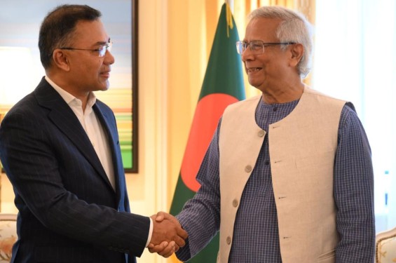 ড. ইউনূসের সঙ্গে তারেক রহমানের বৈঠক শেষ