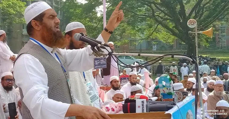 নরসিংদীতে গণসমাবেশে মামুনুল হক: ‘দেশে আর কোনো ফ্যাসিবাদ কায়েম হতে দেব না’