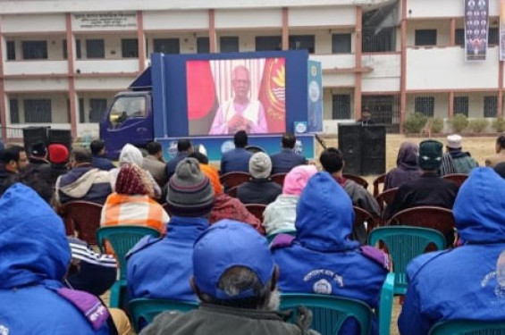 শার্শায় ভোটের প্রচারে ‘সুপার ক্যারাভান’
