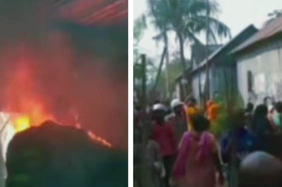 সরাইলে সিএনজি চুরির বিরোধে দু'পক্ষের সংর্ঘষে ভাংচুর-অগ্নিসংযোগ, আহত-২৫