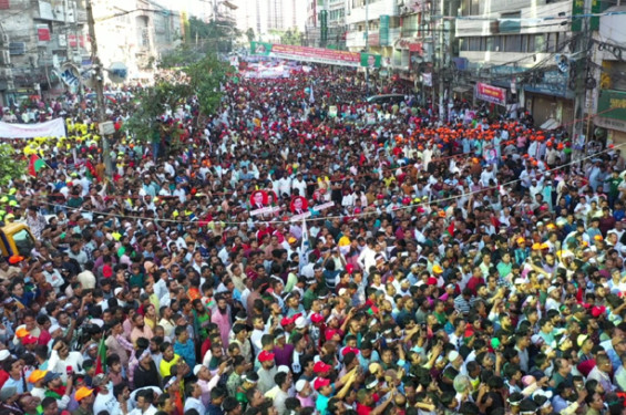 নেতাকর্মীদের বিপুল অংশগ্রহণ, অতিদ্রুত নির্বাচনের দাবিতে শেষ হলো বিএনপির র‌্যালি