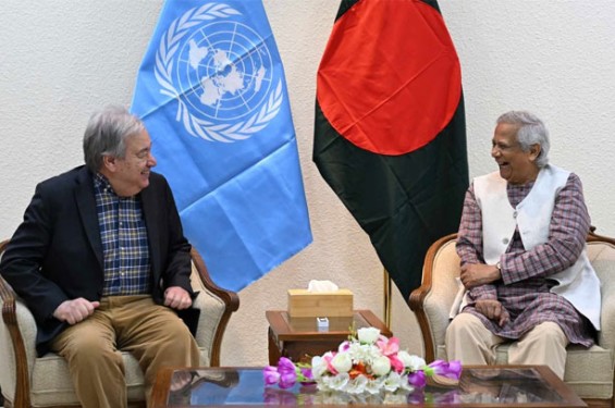 প্রধান উপদেষ্টার সঙ্গে জাতিসংঘের মহাসচিবের সাক্ষাৎ