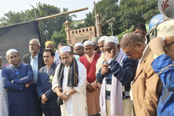 নওগাঁ স্বেচ্ছাসেবক দলের সভাপতি শামীমের জানাজা  অনুষ্ঠিত