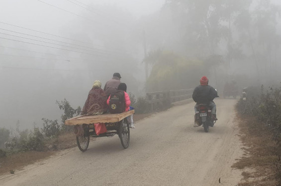 তেঁতুলিয়ায় হিমেল হাওয়ার দাপট