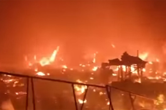 চান্দিনার মাধাইয়া বাজারে আগুন, ১০০টি দোকান ভষ্মিভূত