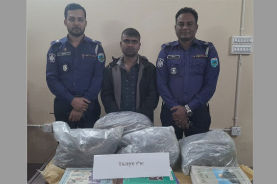 বগুড়ায় ১৫ কেজি গাঁজাসহ মাদক ব্যবসায়ী গ্রেপ্তার