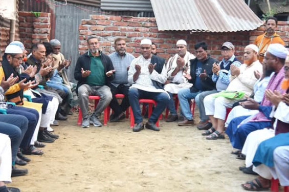 চাঁদপুরে এমকে মাসুদ টাওয়ার এর নির্মান কাজ উপলক্ষে মিলাদ ও দোয়া অনুষ্ঠিত