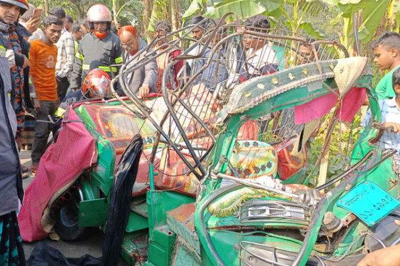 শেরপুরে বাস-সিএনজি মুখোমুখি সংঘর্ষে ৬ জন নিহত