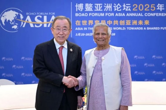 প্রধান উপদেষ্টার সঙ্গে বান কি-মুন ও কু ডংগিউয়ের সাক্ষাৎ